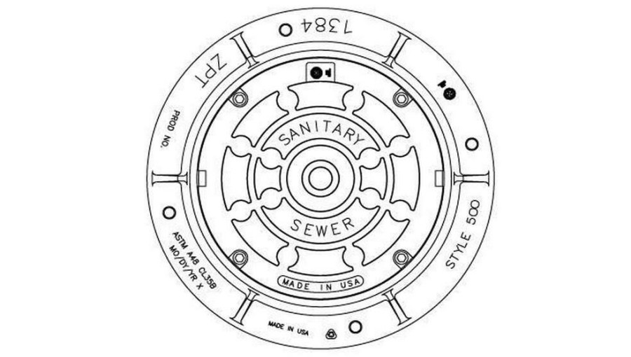 Manhole Frames, Covers & Accessories * | Best Pirce Ej 24 In. Watertight Sanitary Sewer Rheemed And Chamfer