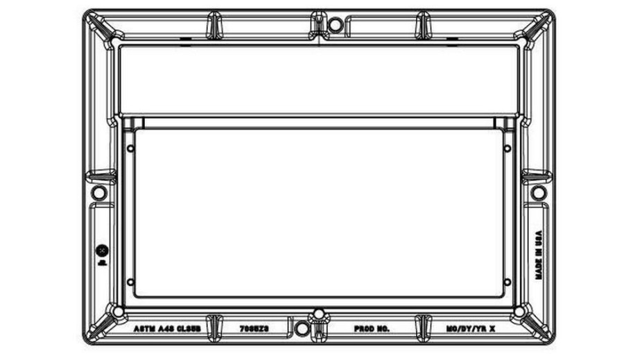 Inlet Frames, Covers & Accessories * | Flash Sale Ej 7035 Series 43 X 31-3/4 In. Gray Iron Curb Inlet Rectangular Frame