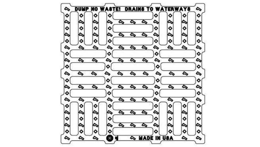 Inlet Frames, Covers & Accessories * | Wholesale Ej 23-11/16 X 23-11/16 X 1-1/2 In. Ductile Iron Square Grate