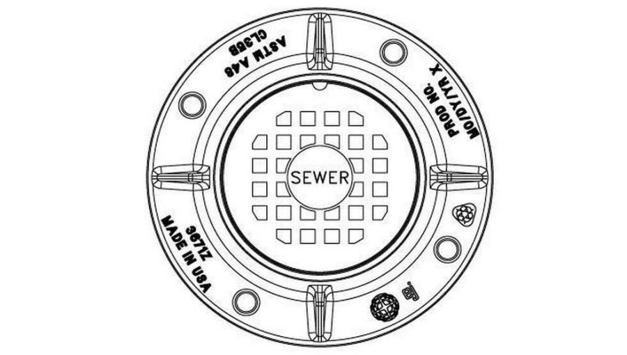 Manhole Frames, Covers & Accessories * | Coupon Ej 3671 Series 9 X 6 In. Grey Iron Sewer Frame With Cover