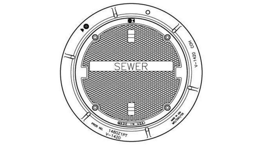 Manhole Frames, Covers & Accessories * | Buy Ej 31-22/25 X 4-1/2 In. Manhole Ring And Cover For Sewer