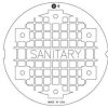 Manhole Frames, Covers & Accessories * | Coupon Ej 38 In. X 10-1/2 In. Solid Cover For Sanitary Sewer