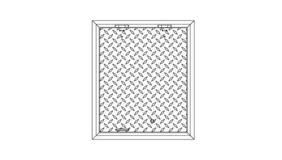 Manhole Frames, Covers & Accessories * | Top 10 Ej 12 In. Medium Duty Square Cover Plain