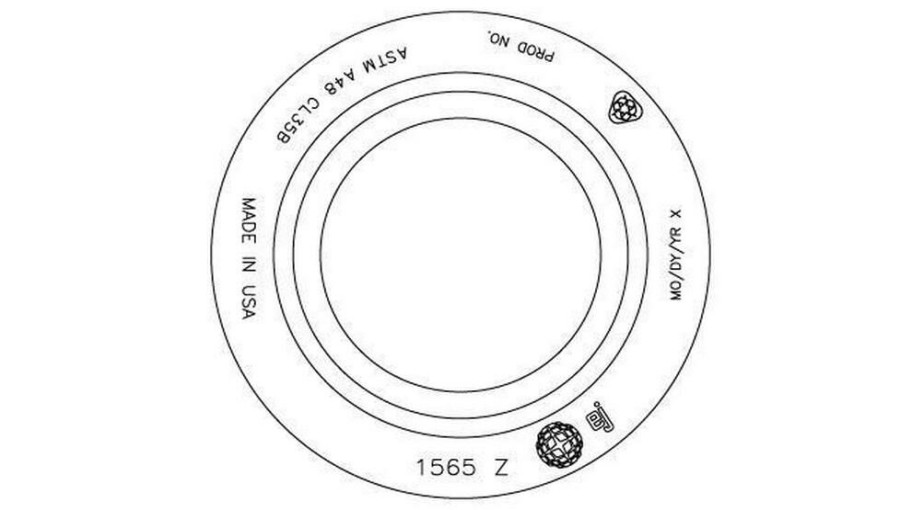 Manhole Frames, Covers & Accessories * | Best Sale Ej 1565 Series 16 In. X 8 In. Manhole Frame