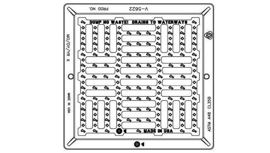 Inlet Frames, Covers & Accessories * | Deals Ej 29-1/4 X 29-1/4 X 4 In. Ductile Iron Reversible Catch Basin