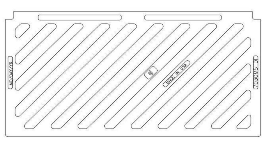 Inlet Frames, Covers & Accessories * | Wholesale Ej 35-1/2 X 17-3/4 X 1-7/8 In. Ductile Iron Flat Grate