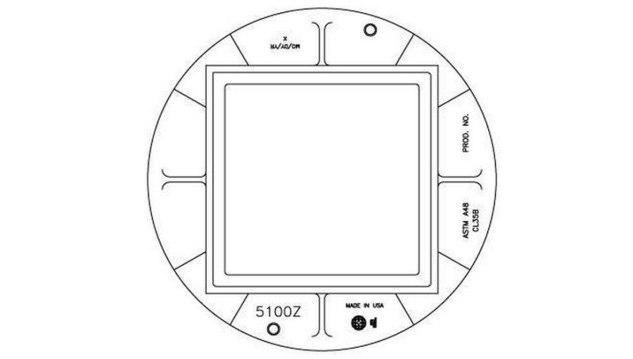 Inlet Frames, Covers & Accessories * | Top 10 Ej 36 X 36 X 8-1/8 In. Frame