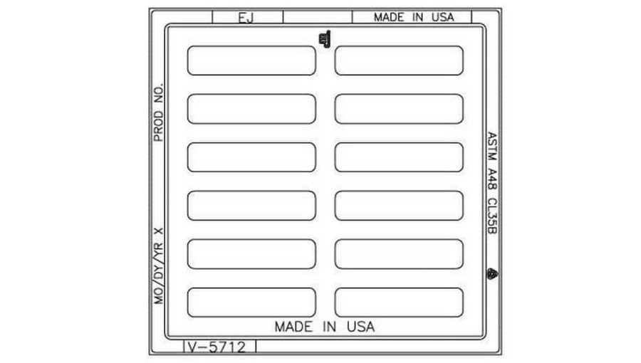 Inlet Frames, Covers & Accessories * | Coupon Ej 24 X 24 In. Frame And Grate