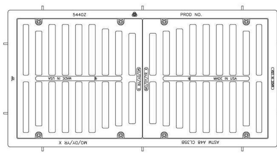 Manhole Frames, Covers & Accessories * | Cheap Ej 24 X 8 In. Heavy Duty Double Catch Basin With 4-Flange