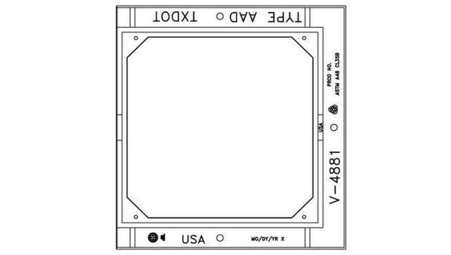 Manhole Frames, Covers & Accessories * | Hot Sale Ej 30 X 30 In. Frame Only