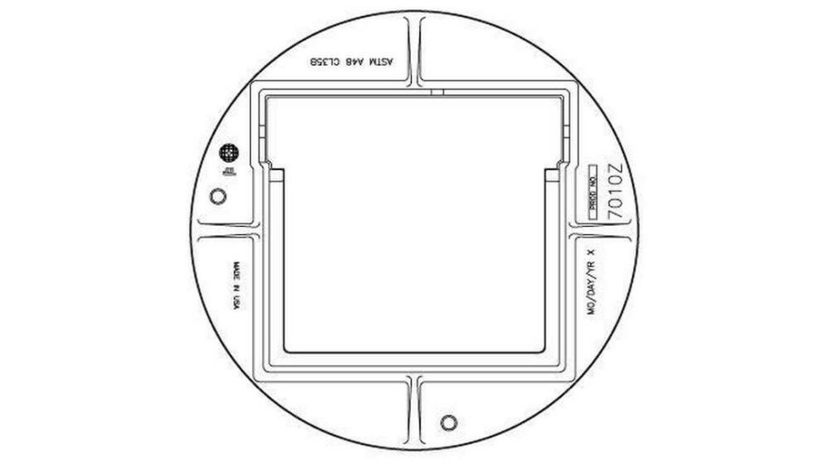 Inlet Frames, Covers & Accessories * | Discount Ej Cast Iron Frame Water