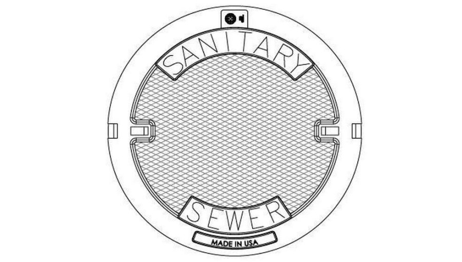 Manhole Frames, Covers & Accessories * | Promo Ej Advanced Groove System Cover For Sanitary Sewer