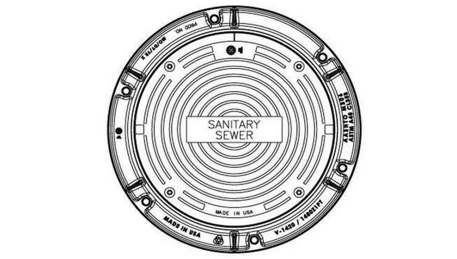 Manhole Frames, Covers & Accessories * | Buy Ej 32 In. Manhole Cover Sanitary Sewer