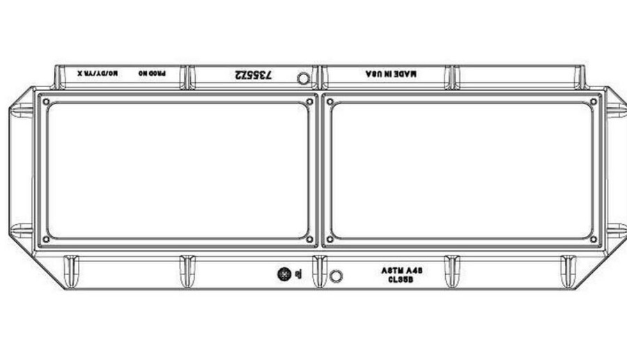 Manhole Frames, Covers & Accessories * | Discount Ej 57 In. Curb Inlet Frame