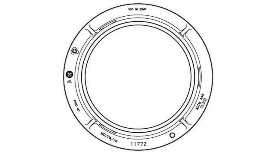 Manhole Frames, Covers & Accessories * | Discount Ej Classic Series 31-7/8 In. Grey Iron Round Frame